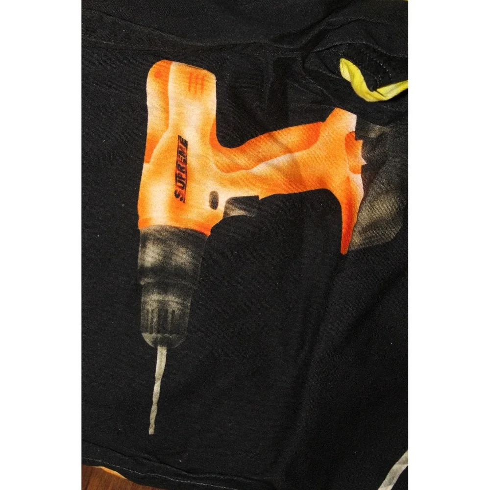 Supreme Drill Skate Pants All Over Print Black Utility Joggers Size Small Carpen - Picture 6 of 10